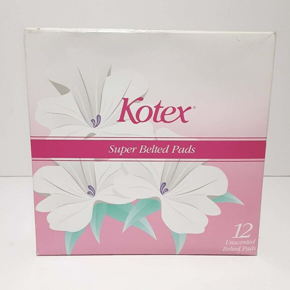 Vintage KOTEX Super Belted Pads Feminine Hygiene NOS / NEW Movie TV Film Prop - Picture 2 of 7
